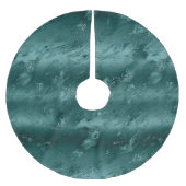 Glitzy Emerald Green Marble Weihnachten Polyester Weihnachtsbaumdecke (Vorderseite)