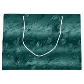 Glitzy Emerald Green Ombre Marble Große Geschenktüte (Vorderseite)