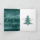 Glitzy Emerald Green Ombre Marble Karte (Innenseite)