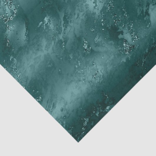 Glitzy Emerald Green Ombre Marble Seidenpapier (Detail)