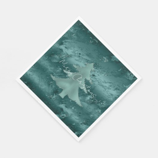 Glitzy Emerald Green Ombre Marble Serviette (Ecke)