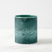 Glitzy Emerald Green Ombre Marble Tasse (Zentrum)