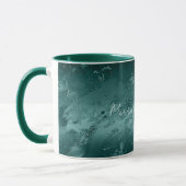 Glitzy Emerald Green Ombre Marble Tasse (Links)