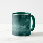 Glitzy Emerald Green Ombre Marble Tasse (VorderseiteRechts)