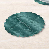 Glitzy Emerald Green Ombre Marble Untersetzer (angewinkelt)