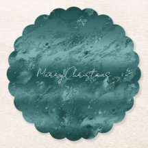 Glitzy Emerald Green Ombre Marble