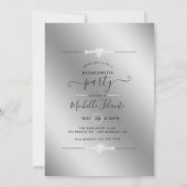 Glitzy Fashionista Junggeselinnen-Abschied Einladu Einladung (Rückseite)