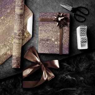 Glitzy Foil   Bronze Taupe Imitats Glitzer Sparkas Geschenkpapier