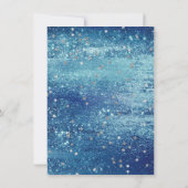 Glitzy Foil | Eisblaue Imitate Iridescent Bat Mitz Einladung (Rückseite)