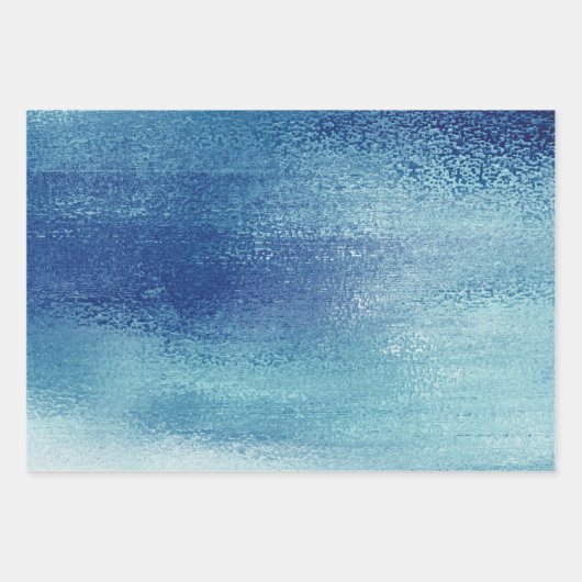 Glitzy Foil | Eisblaue Imitate Irisierender Schimm Geschenkpapier Set (Vorderseite 2)