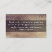 Glitzy Foil | Golden Bronze Copper Glam Vielen Dan Begleitkarte (Rückseite)