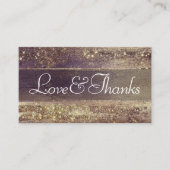 Glitzy Foil | Golden Bronze Copper Glam Vielen Dan Begleitkarte (Vorderseite)