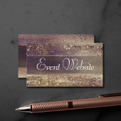 Glitzy Foil | Golden Bronze Copper Glam Website Begleitkarte