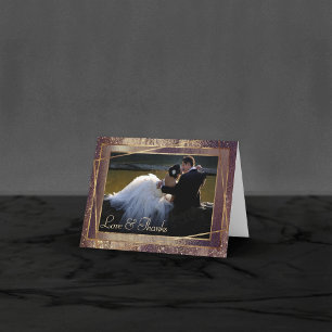 Glitzy Foil Golden Bronze Copper Imitats Glam Fo Dankeskarte