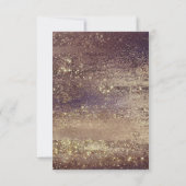 Glitzy Foil | Golden Bronze Copper Sparkle Entree RSVP Karte (Rückseite)