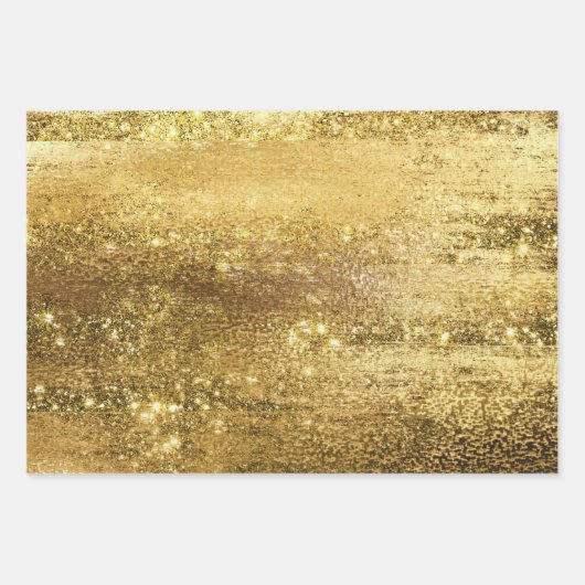 Glitzy Foil | Golden Bronze Kupfer Imitat Sparkor Geschenkpapier Set (Vorderseite 3)