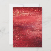 Glitzy Foil | Henna Crimson Red First Communation Einladung (Rückseite)