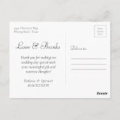 Glitzy Foil | Henna Crimson Red Foto Vielen Dank Postkarte (Rückseite)