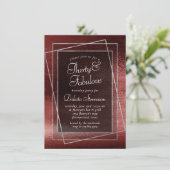 Glitzy Foil | Henna Crimson Red Glitter Birthday Einladung (Stehend Vorderseite)