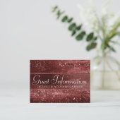 Glitzy Foil | Henna Crimson Red Glitzer Details Begleitkarte (Stehend Vorderseite)