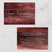 Glitzy Foil | Henna Crimson Red Glitzer Details Begleitkarte (Vorne/Hinten)