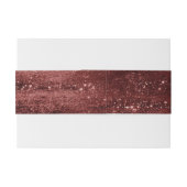 Glitzy Foil | Henna Crimson Red Imitats Glitzer Sh Einladungsbanderole (Rückseitenbeispiel)