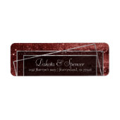 Glitzy Foil | Henna Crimson Red Sparkle Adresse (Vorne)