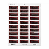 Glitzy Foil | Henna Crimson Red Sparkle Adresse (Vorne)