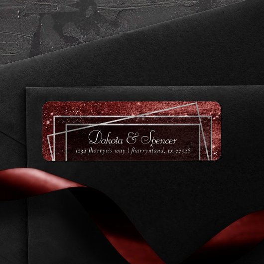 Glitzy Foil | Henna Crimson Red Sparkle Adresse