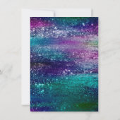 Glitzy Foil | Holographic Faux Sparkle Engagement Einladung (Rückseite)