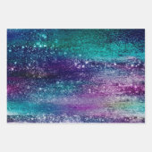 Glitzy Foil | Holographic Iridescent Dark Ombre Geschenkpapier Set (Vorderseite)