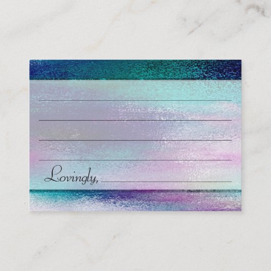 Glitzy Foil | Holographic Iridescent Ombre Advice Begleitkarte (Rückseite)