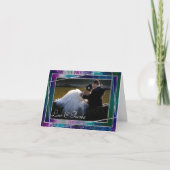 Glitzy Foil | Holographic Iridescent Ombre Foto Dankeskarte (Vorderseite)