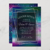 Glitzy Foil | Holographic Iridescent Ombre Shower Einladung (Vorne/Hinten)