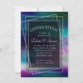 Glitzy Foil | Holographic Iridescent Ombre Shower Einladung (Vorderseite)