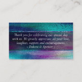 Glitzy Foil | Holographic Iridescent Vielen Dank Begleitkarte (Rückseite)