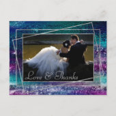 Glitzy Foil | Holographic Ombre Foto Vielen Dank Postkarte (Vorderseite)
