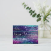 Glitzy Foil | Holographic Ombre Guest Information Begleitkarte (Stehend Vorderseite)