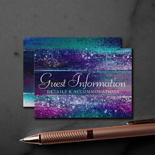 Glitzy Foil Holographic Ombre Guest Information Begleitkarte