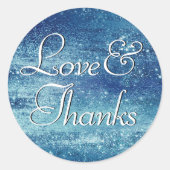 Glitzy Foil | Ice Blue Imitats Iridesent Vielen Da Runder Aufkleber (Vorderseite)