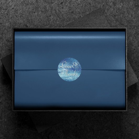 Glitzy Foil | Ice Blue Imitats Iridesent Vielen Da Runder Aufkleber