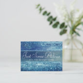 Glitzy Foil | Ice Blue Iridescent Sparkle Ratgeber Begleitkarte (Stehend Vorderseite)