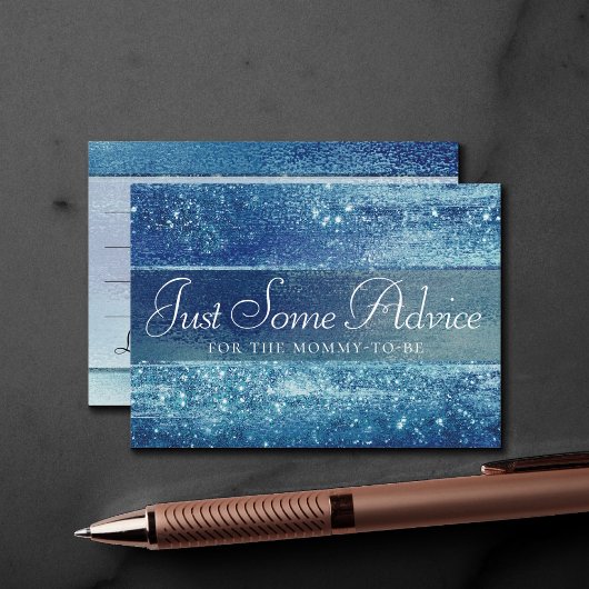 Glitzy Foil | Ice Blue Iridescent Sparkle Ratgeber Begleitkarte