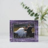 Glitzy Foil | Indigo Dark Lila Foto Vielen Dank Postkarte (Stehend Vorderseite)