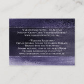 Glitzy Foil | Indigo Midnight Lila Guest Details Begleitkarte (Rückseite)