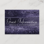 Glitzy Foil | Indigo Midnight Lila Guest Details Begleitkarte (Vorderseite)
