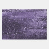 Glitzy Foil | Indigo Midnight Lila Imitats Sparkle Geschenkpapier Set (Vorderseite 3)