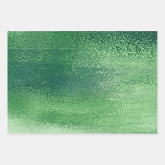 Glitzy Foil | Kleeblatt Green Imitats Metallischer Geschenkpapier Set (Vorderseite 2)