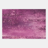 Glitzy Foil | Magenta Hot Pink Blush Imitats Shimm Geschenkpapier Set (Vorderseite)