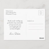 Glitzy Foil | Navy Blue Dark Grad Foto Vielen Dank Postkarte (Rückseite)